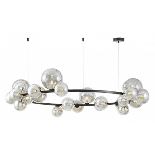 Подвесная люстра LUMINA DECO MERIDO LDP 7033-24 BK+GY