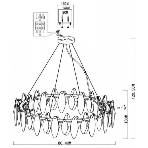 Подвесная люстра ST-Luce Ancona SL1227.303.12