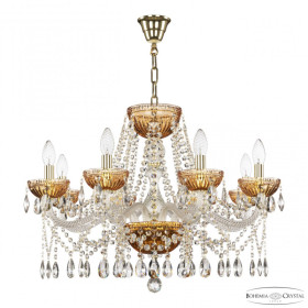 Подвесная люстра Bohemia Ivele Crystal 5413 5413/8/240 G Amber/M-1G