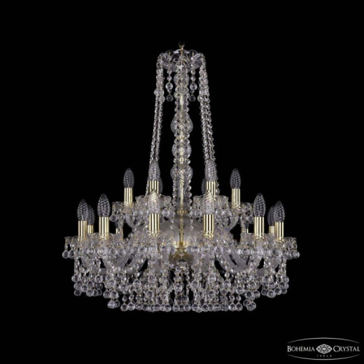 Подвесная люстра Bohemia Ivele Crystal 1409 1409/12+6/240/h-77 G