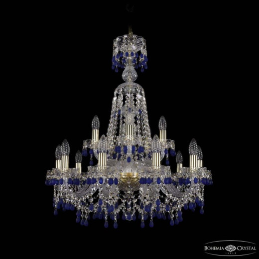 Подвесная люстра Bohemia Ivele Crystal 1410 1410/10+5/240/XL-80 G V3001