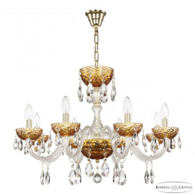 Подвесная люстра Bohemia Ivele Crystal 5417 5417/8/240 G Amber/M-1F