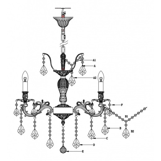 Подвесная люстра Lucia Tucci Barletta BARLETTA 122.6 antique