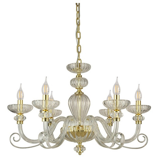 Подвесная люстра Newport ANNETTE 8626/C mat.soft gold clear