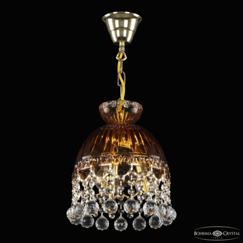 Подвесная люстра Bohemia Ivele Crystal 5478 5478/22 G Amber/M-1G Balls