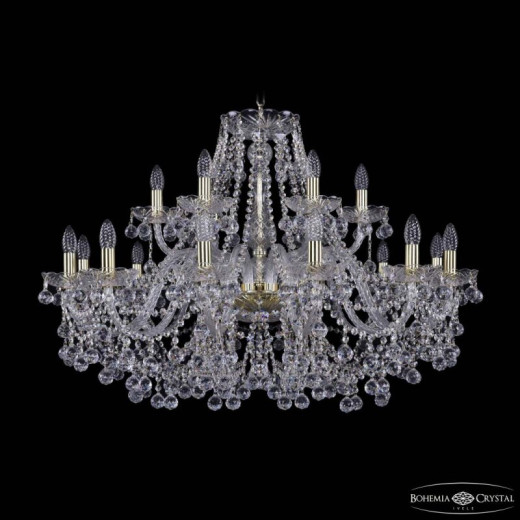 Подвесная люстра Bohemia Ivele Crystal 1409 1409/12+6/360 G