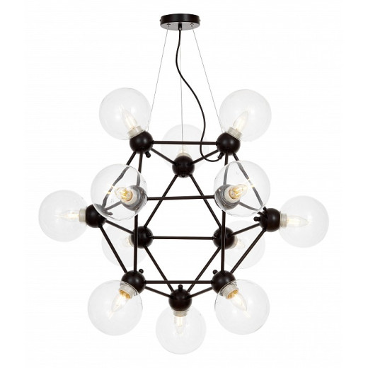 Подвесная люстра LUMINA DECO Zodiak LDP 160N-12 BK+PR