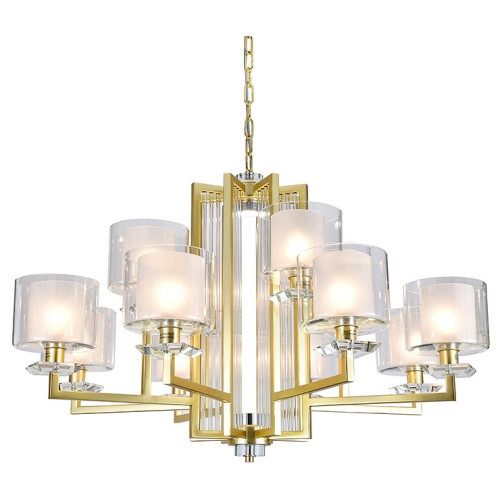 Подвесная люстра Newport ALEXANDRA 4408+4/C mat.gold