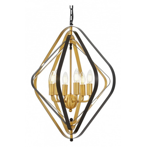 Подвесная люстра LUMINA DECO Crulia LDP 8005-6 BK+MD