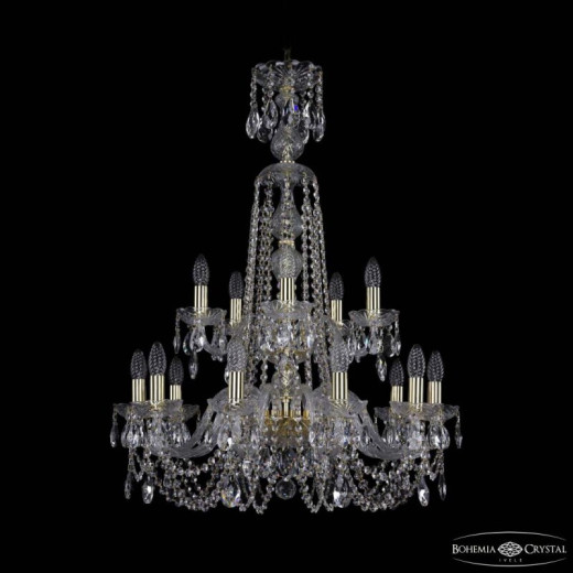 Подвесная люстра Bohemia Ivele Crystal 1402 1402/10+5/240/XL-90/2d G