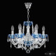 Подвесная люстра Bohemia Ivele Crystal 5402 5402/6/141 Ni Aquamarine/M-1G