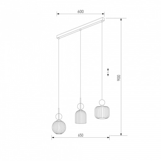 Подвесная люстра TK Lighting  11042