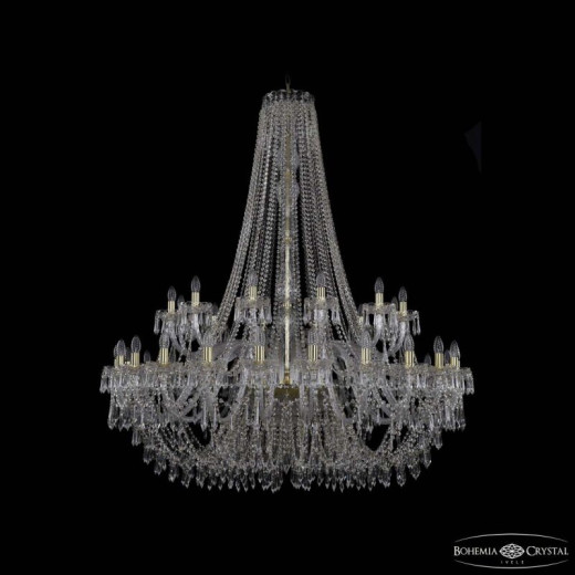 Подвесная люстра Bohemia Ivele Crystal 1403 1403/24+12/530/h-160 G