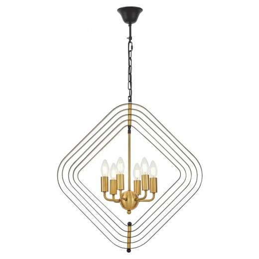 Подвесная люстра LUMINA DECO Crulia LDP 8005-6 BK+MD