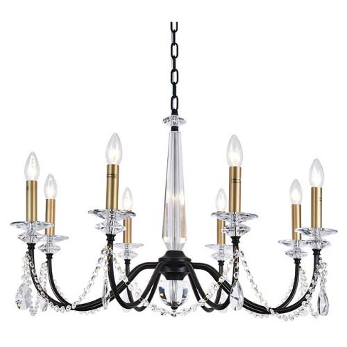Подвесная люстра Newport АНАСТАСИЯ 3978/C black+brass