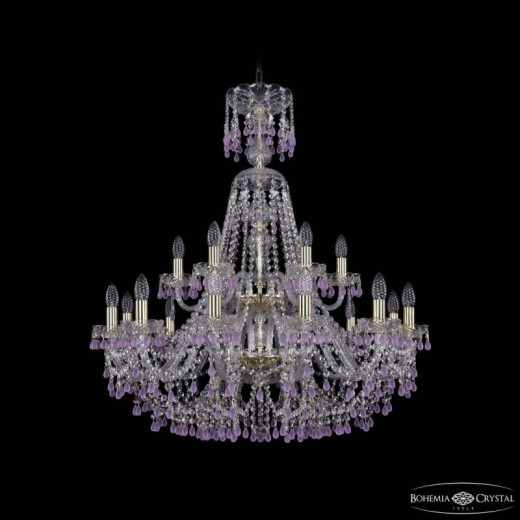 Подвесная люстра Bohemia Ivele Crystal 1410 1410/12+6/300/XL-95/2d G V7010
