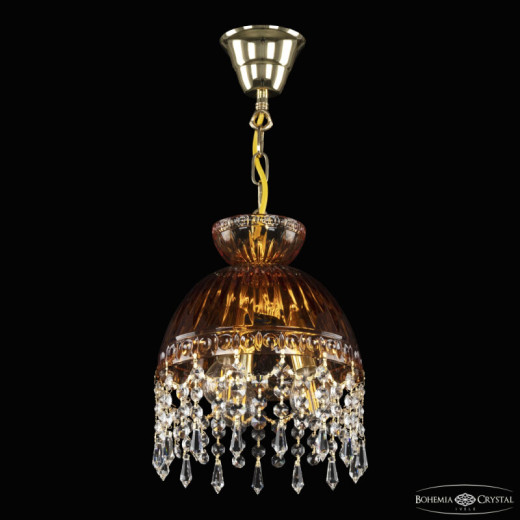 Подвесная люстра Bohemia Ivele Crystal 5478 5478/22 G Amber/M-1G Drops