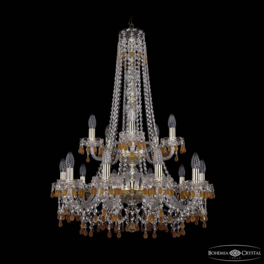 Подвесная люстра Bohemia Ivele Crystal 1410 1410/10+5/240/h-91/2d G V1003