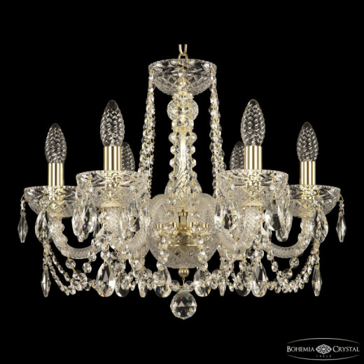 Подвесная люстра Bohemia Ivele Crystal 5402 5402/6/165 G Clear/M-1F