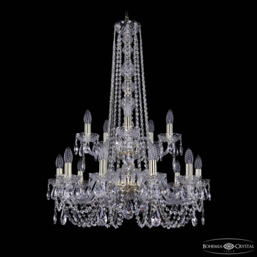 Подвесная люстра Bohemia Ivele Crystal 1402 1402/10+5/240/h-90/2d G