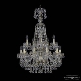 Подвесная люстра Bohemia Ivele Crystal 1409 1409/10+5/195/XL-83/2d G
