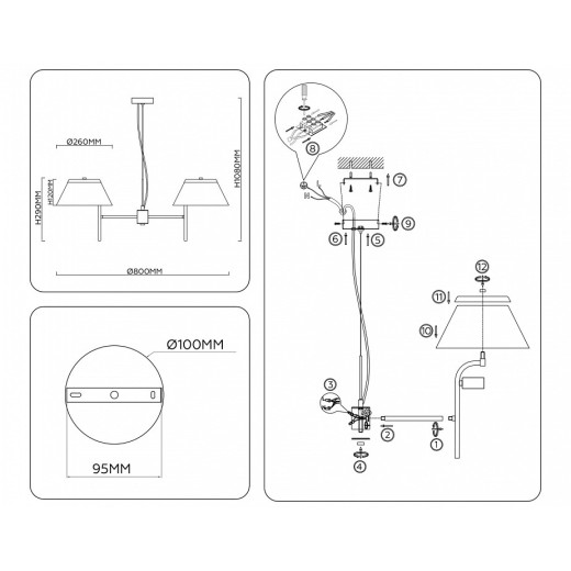 Подвесная люстра Ambrella Light LH LH72471