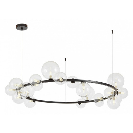 Подвесная люстра LUMINA DECO MERIDO LDP 7033-24 BK+CL