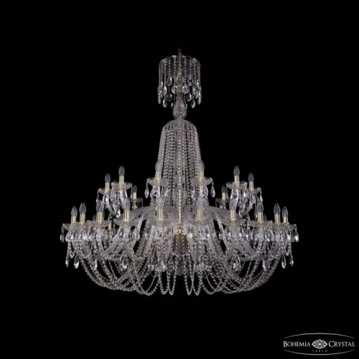 Подвесная люстра Bohemia Ivele Crystal 1402 1402/24+12/530/XL-154 G