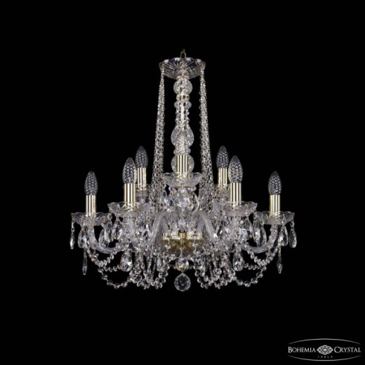 Подвесная люстра Bohemia Ivele Crystal 1402 1402/6+3/195/h-58 G
