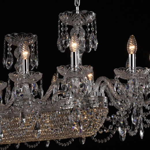 Подвесная люстра Bohemia Ivele Crystal 1453 1453/18/195/1500 Ni