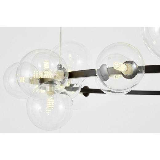 Подвесная люстра LUMINA DECO MERIDO LDP 7033-24 BK+CL