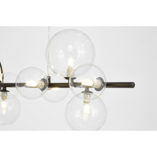 Подвесная люстра LUMINA DECO MERIDO LDP 7033-7 BK+CL