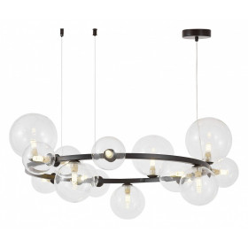 Подвесная люстра LUMINA DECO MERIDO LDP 7033-15 BK+CL