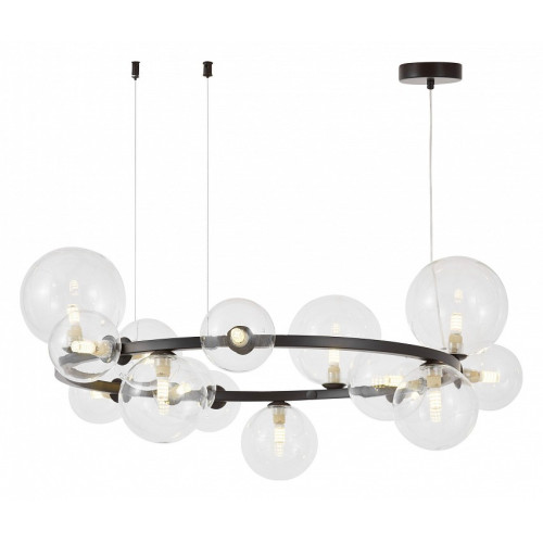 Подвесная люстра LUMINA DECO MERIDO LDP 7033-15 BK+CL