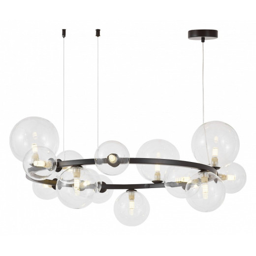 Подвесная люстра LUMINA DECO MERIDO LDP 7033-15 BK+CL