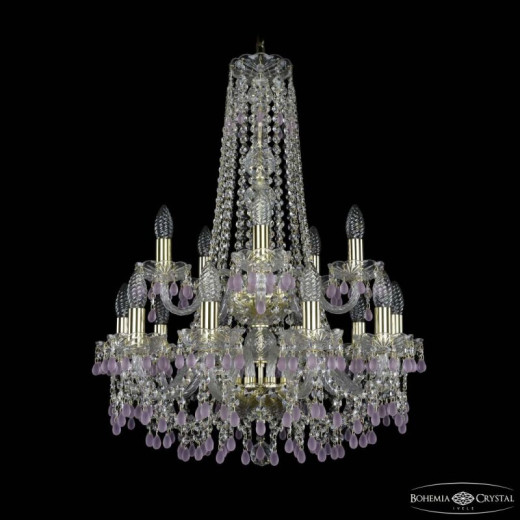 Подвесная люстра Bohemia Ivele Crystal 1410 1410/10+5/195/h-74/2d G V7010