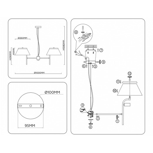 Подвесная люстра Ambrella Light LH LH72453