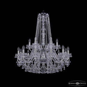 Подвесная люстра Bohemia Ivele Crystal 1409 1409/12+6/300/h-94/2d Ni