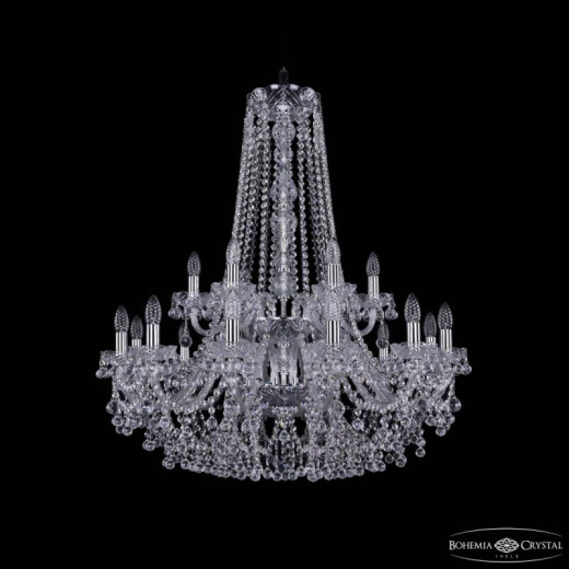 Подвесная люстра Bohemia Ivele Crystal 1409 1409/12+6/300/h-94/2d Ni
