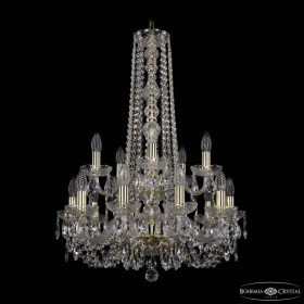 Подвесная люстра Bohemia Ivele Crystal 1402 1402/10+5/195/h-80/2d G