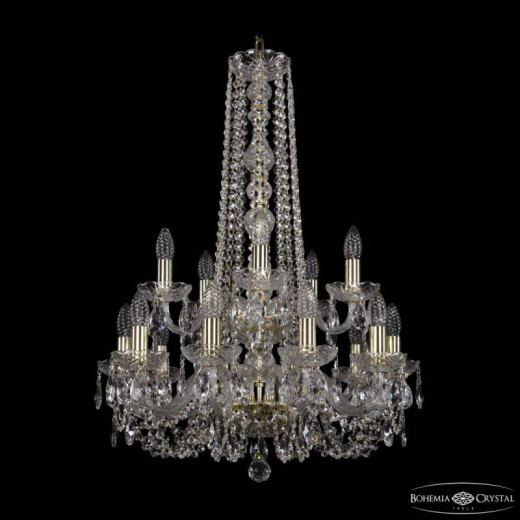 Подвесная люстра Bohemia Ivele Crystal 1402 1402/10+5/195/h-80/2d G
