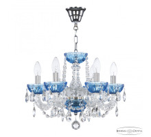 Подвесная люстра Bohemia Ivele Crystal 5402 5402/6/141 Ni Aquamarine/M-1G