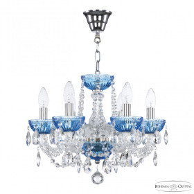Подвесная люстра Bohemia Ivele Crystal 5402 5402/6/141 Ni Aquamarine/M-1G