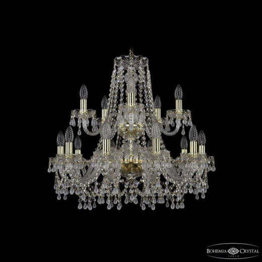 Подвесная люстра Bohemia Ivele Crystal 1410 1410/10+5/240/2d G V0300