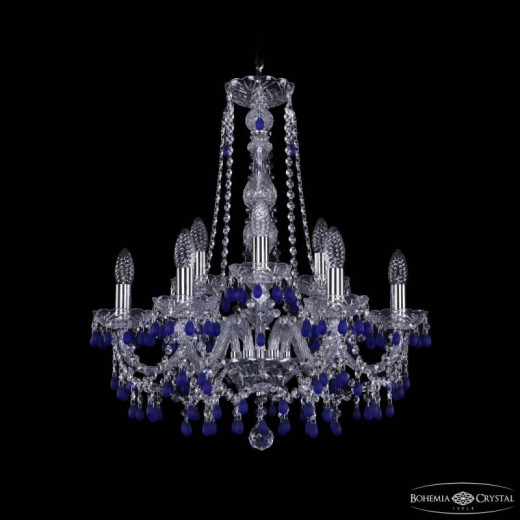 Подвесная люстра Bohemia Ivele Crystal 1410 1410/6+3/195/h-63 Ni V3001