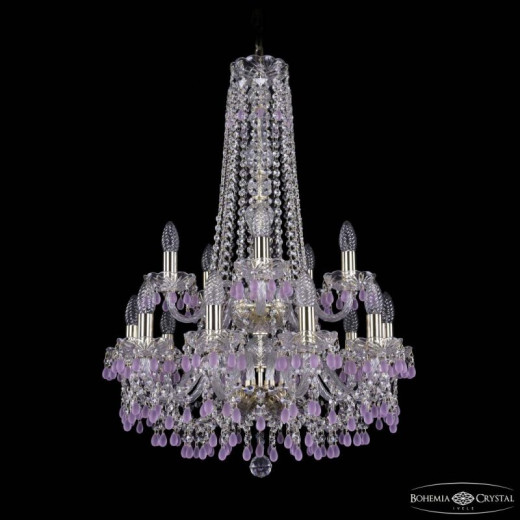 Подвесная люстра Bohemia Ivele Crystal 1410 1410/10+5/195/h-82/2d G V7010