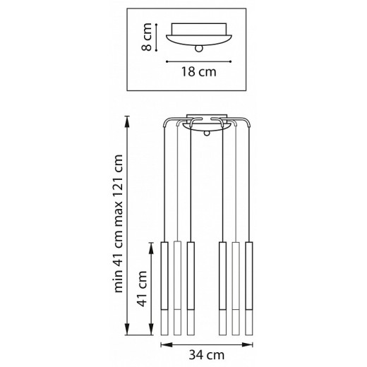 Подвесная люстра Lightstar Tubo L8T747143