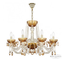 Подвесная люстра Bohemia Ivele Crystal 5402 5402/8/240 G Amber/M-1F K721