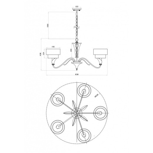 Подвесная люстра Maytoni Lillian H311-05-G