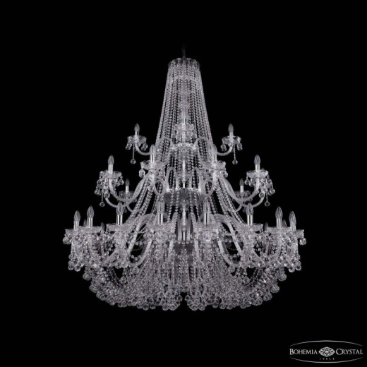 Подвесная люстра Bohemia Ivele Crystal 1409 1409/20+10+5/530/3d Ni
